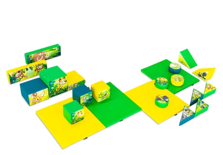 Softplay Set L Jungle dino (22-piece)