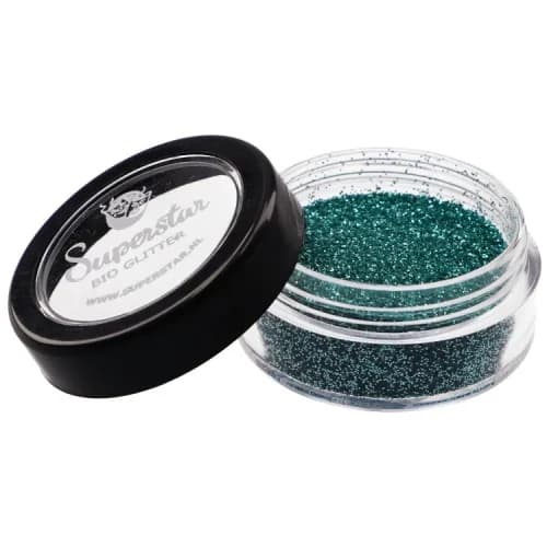 TURQUOISE Biodegradable Face- and Bodyglitter Fine 6ml.