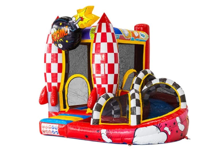 Mini with slide Comic Bouncy Castle
