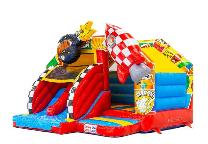 Slide Combo Doubleslide Comic Bouncy Castle