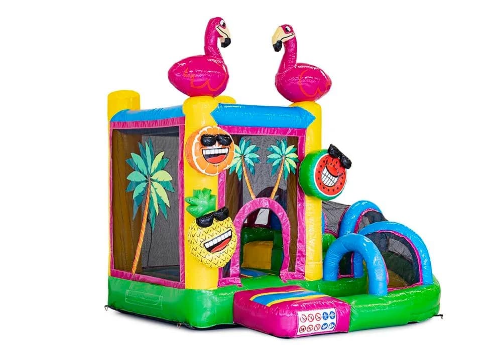 Mini with slide Flamingo Bouncy Castle