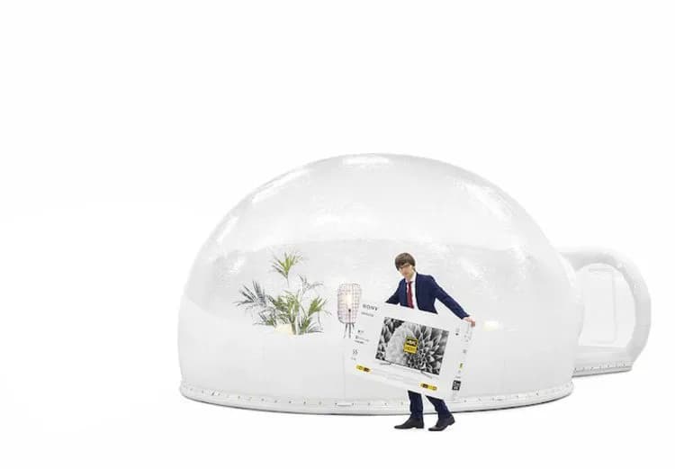 Modular Privacy Dome 5m + Transparent Access Tunnel