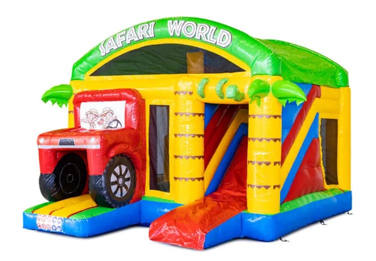 Multi Box Covered Safari Bouncy Castle