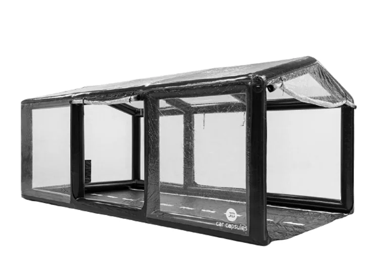 Prostation - 762 x 427 x 274-335 cm (see-through roof)