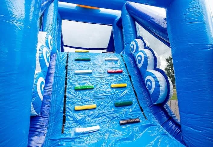 Sliding/climbing mat obstacle course 17,5 - 21 m (blue)
