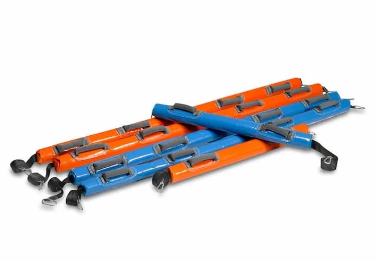 Human football table rope with foam set orange/blue