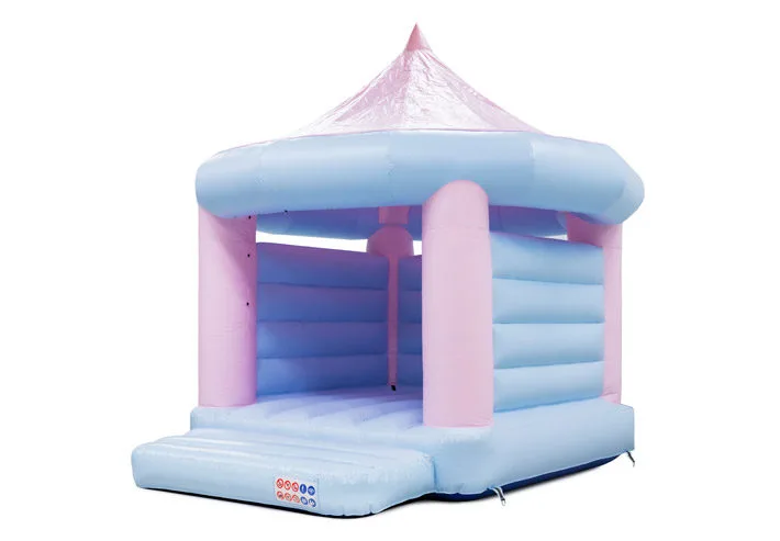 Carousel Pastel Pink-Blue Bouncy Castle