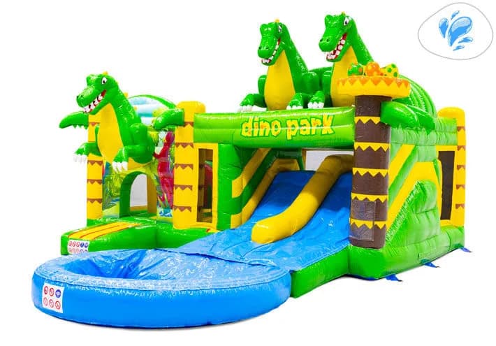 Multiplay Doubleslide Dino Bouncy Castle